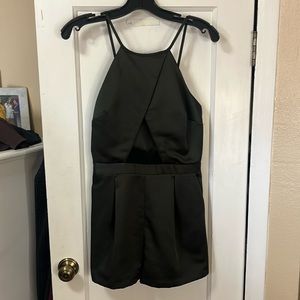 Top shop romper with open back.